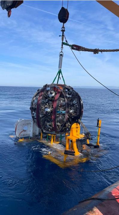 One of the detection units being overboarded from Castor 02