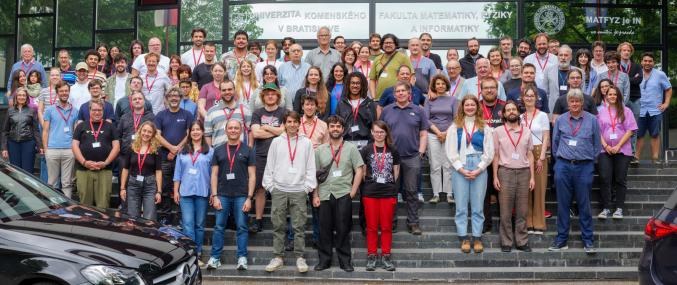 The KM3NeT Collaboration at the Summer Analysis Collaboration Meeting in Bratislava.
