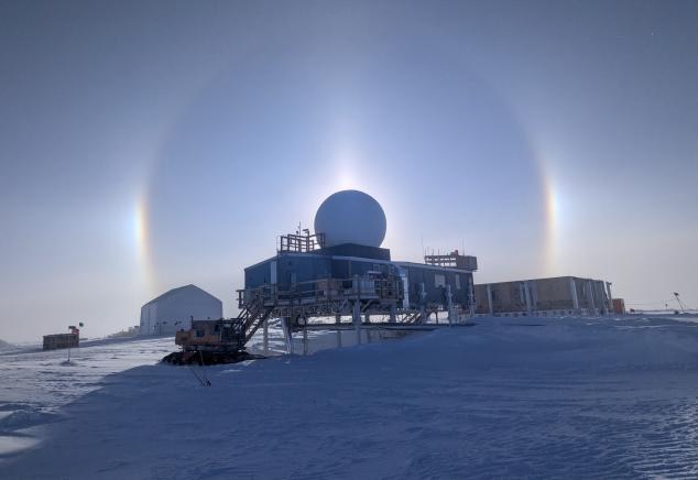 A sun ring around Summit Station.
